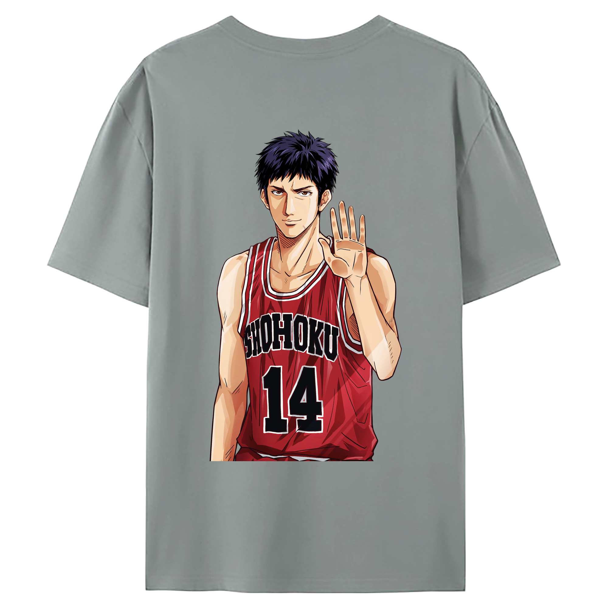 （画像用） SLAM DUNK／スラムダンク 綿100％ メンズ半袖Tシャツ（バックプリント） 通気性